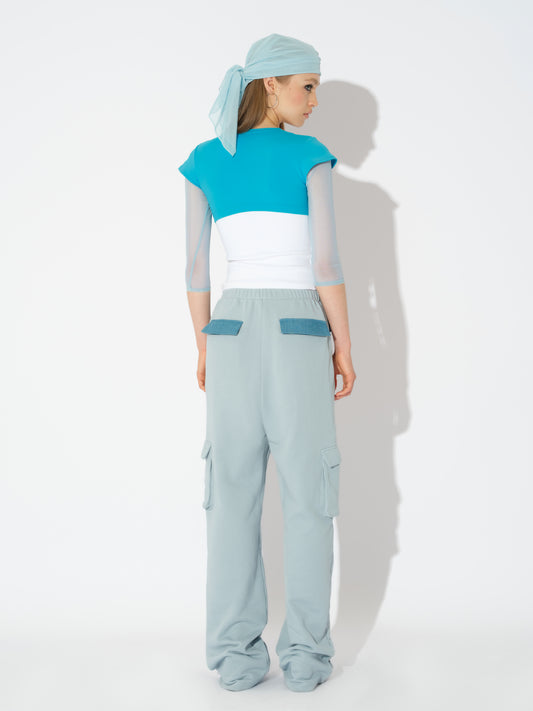 Blue Deconstructed Top