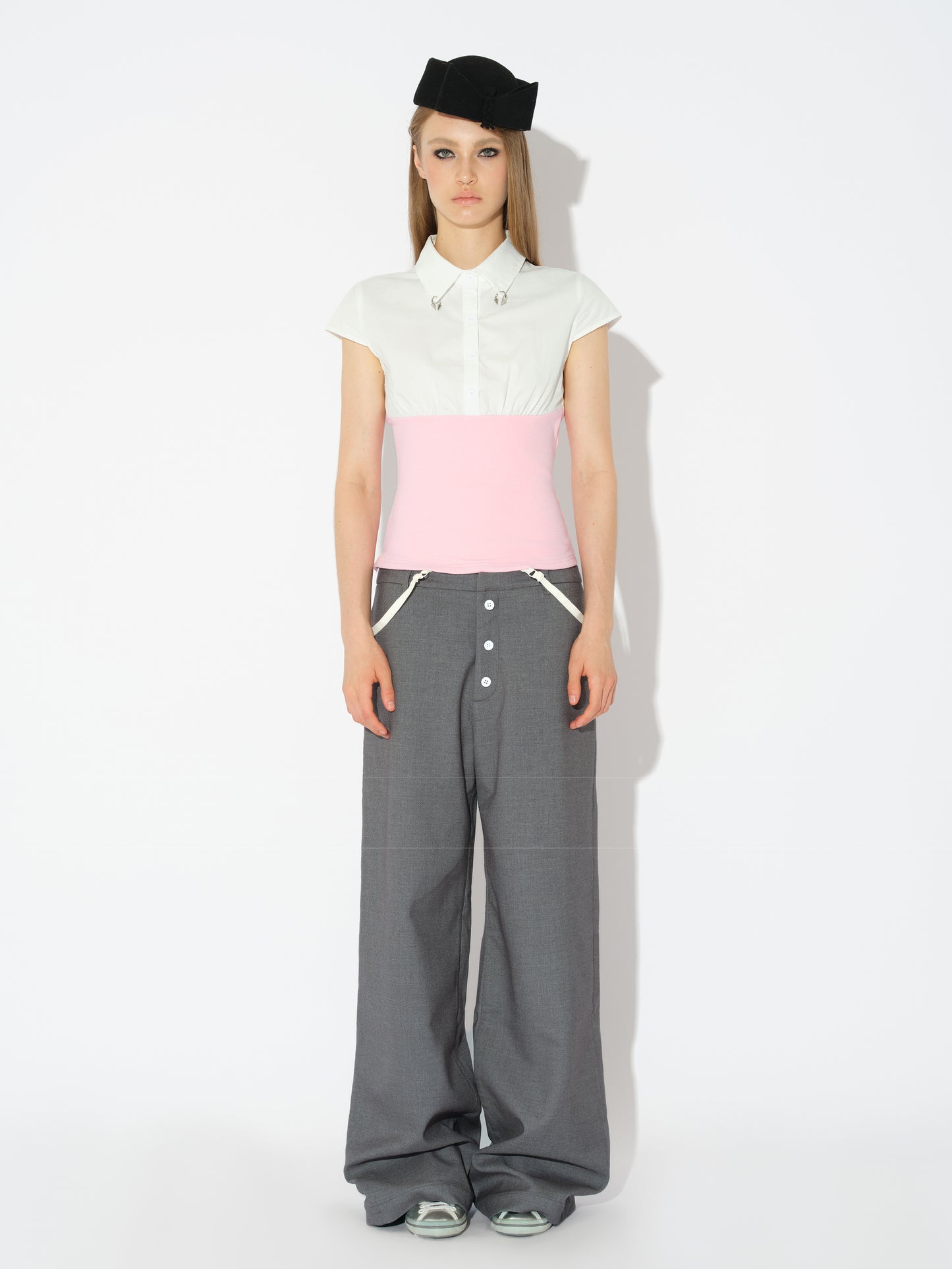 Knit Paneled Shirt