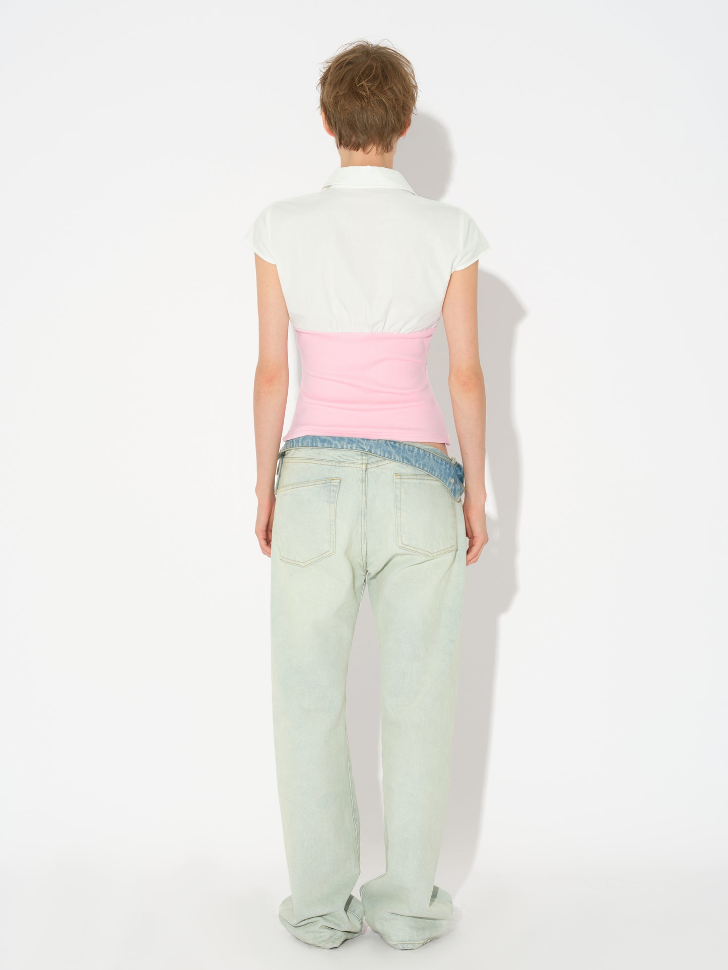 Knit Paneled Shirt