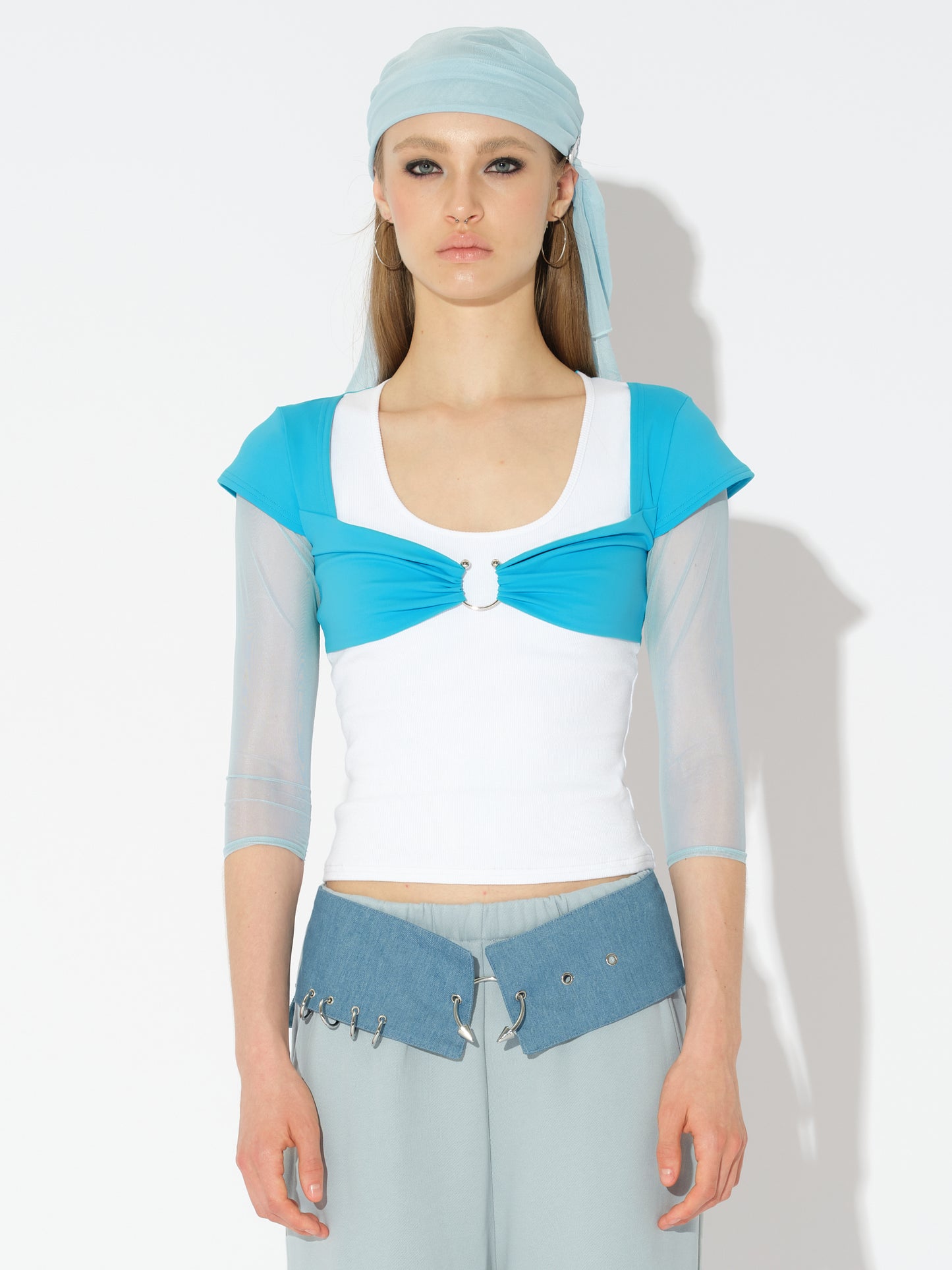 Blue Deconstructed Top