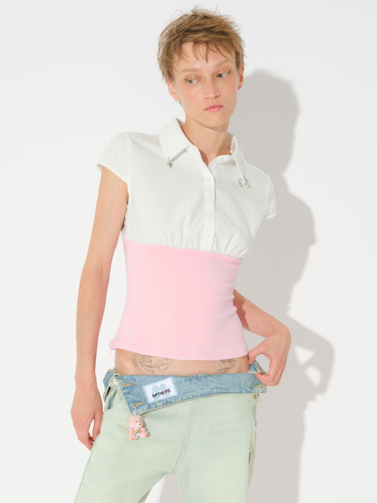 Knit Paneled Shirt