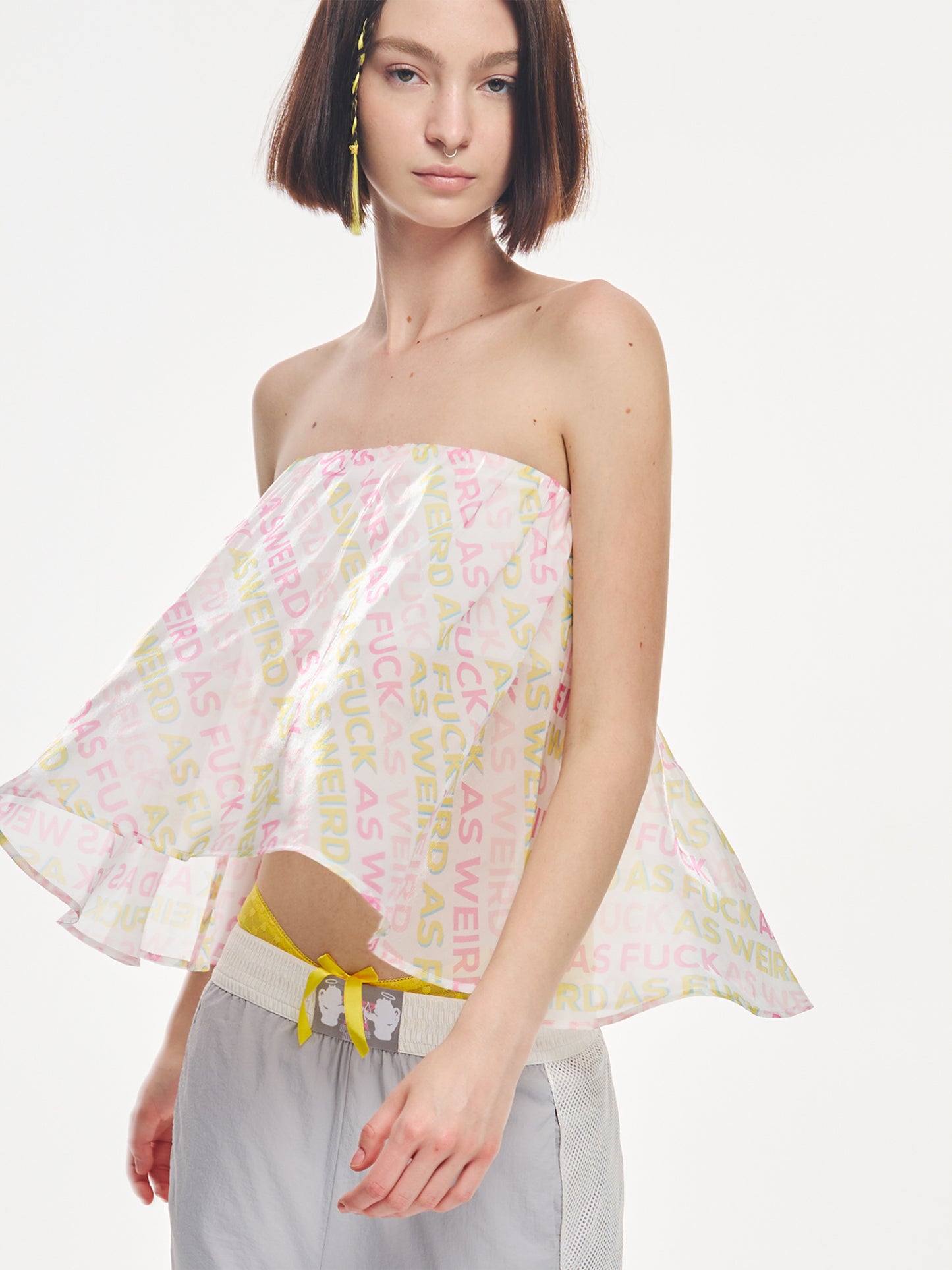Sheer Shimmer Tube Top