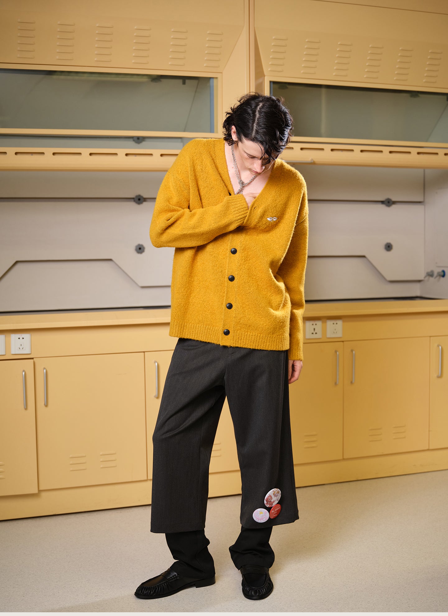 Golden Yellow Knitted Cardigan