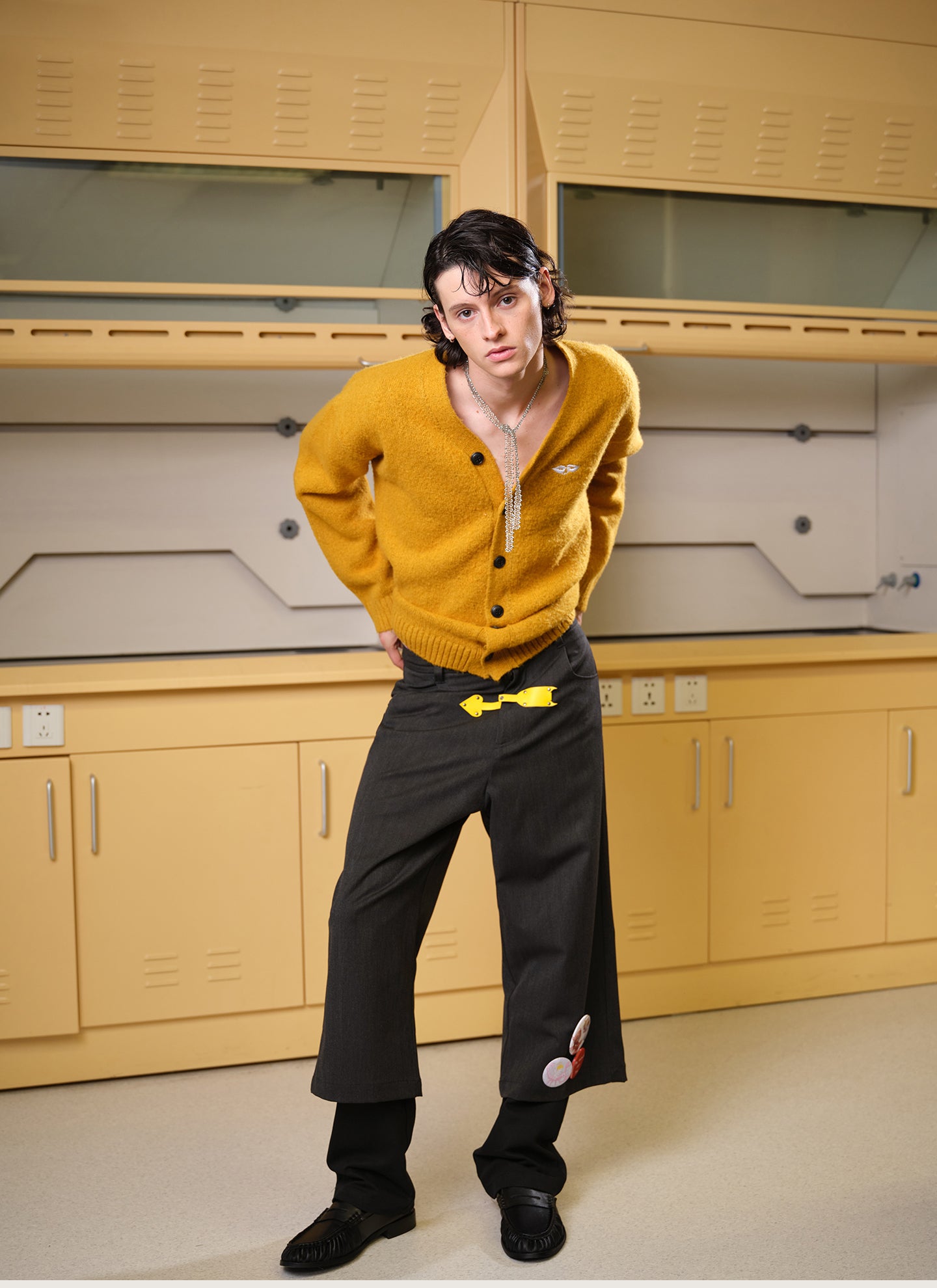 Golden Yellow Knitted Cardigan