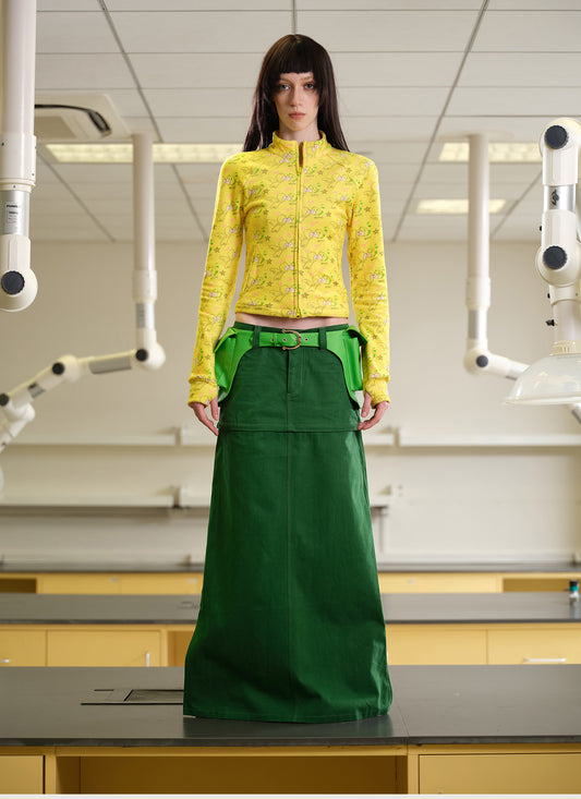 Yellow Fleece Zip-Up