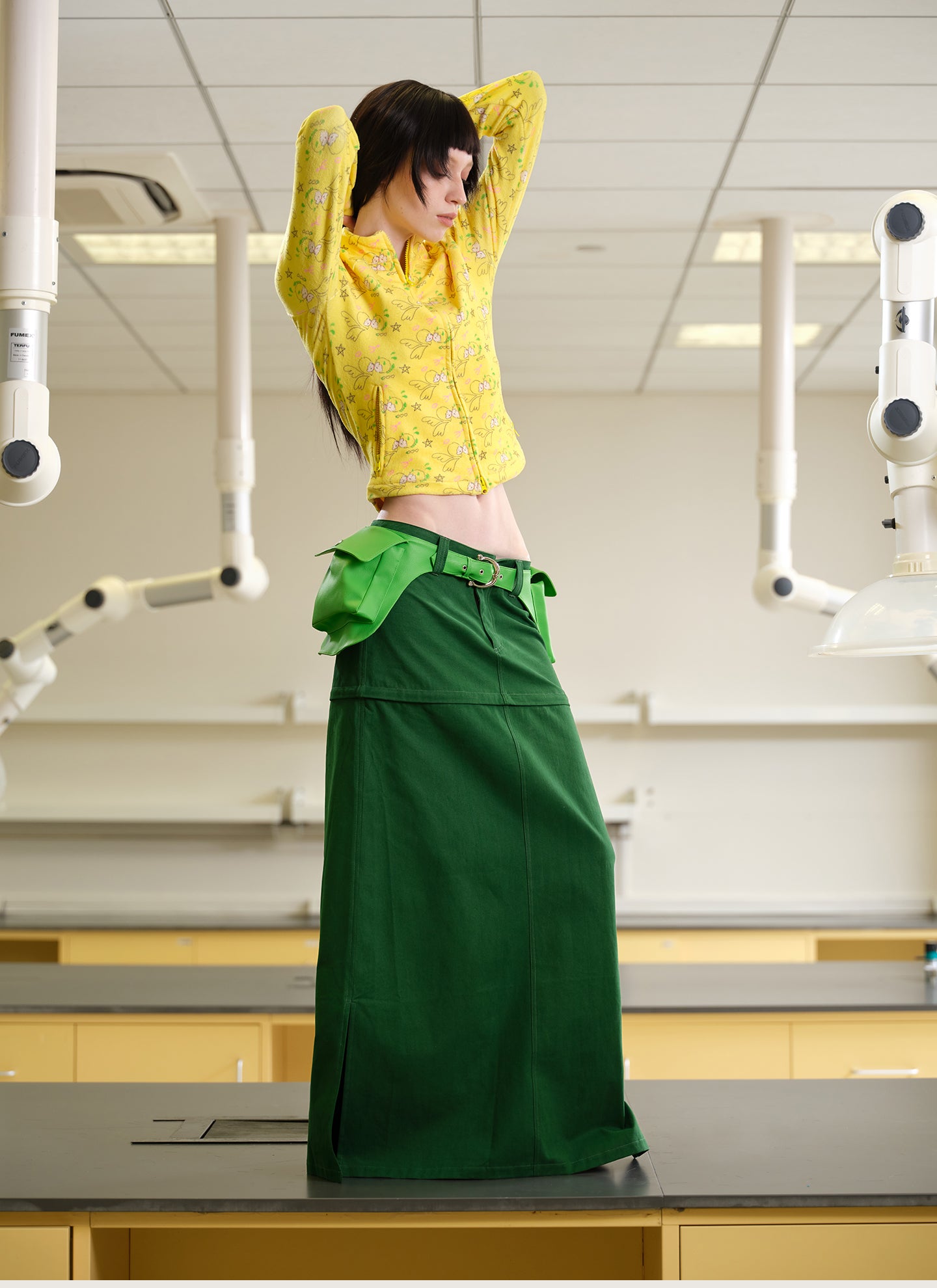 Yellow Fleece Zip-Up