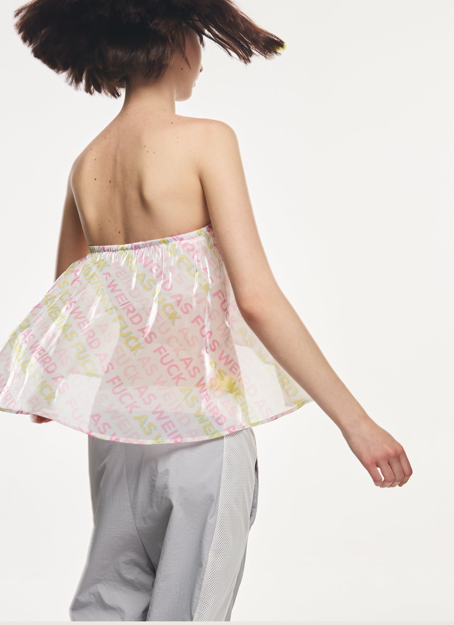 Sheer Shimmer Tube Top