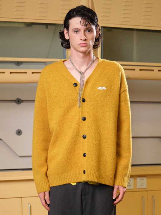 Golden Yellow Knitted Cardigan