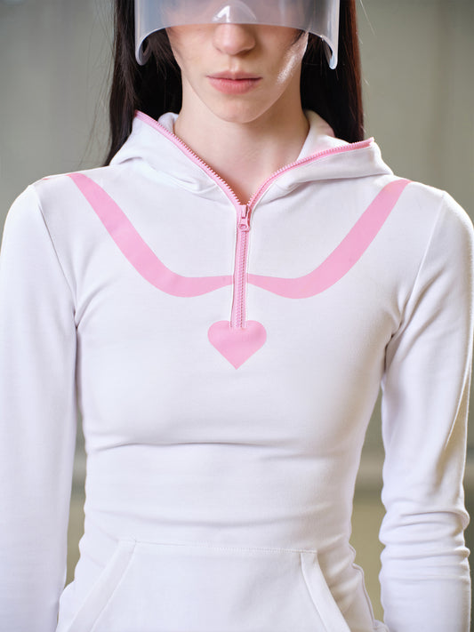 White Compact Hoodie