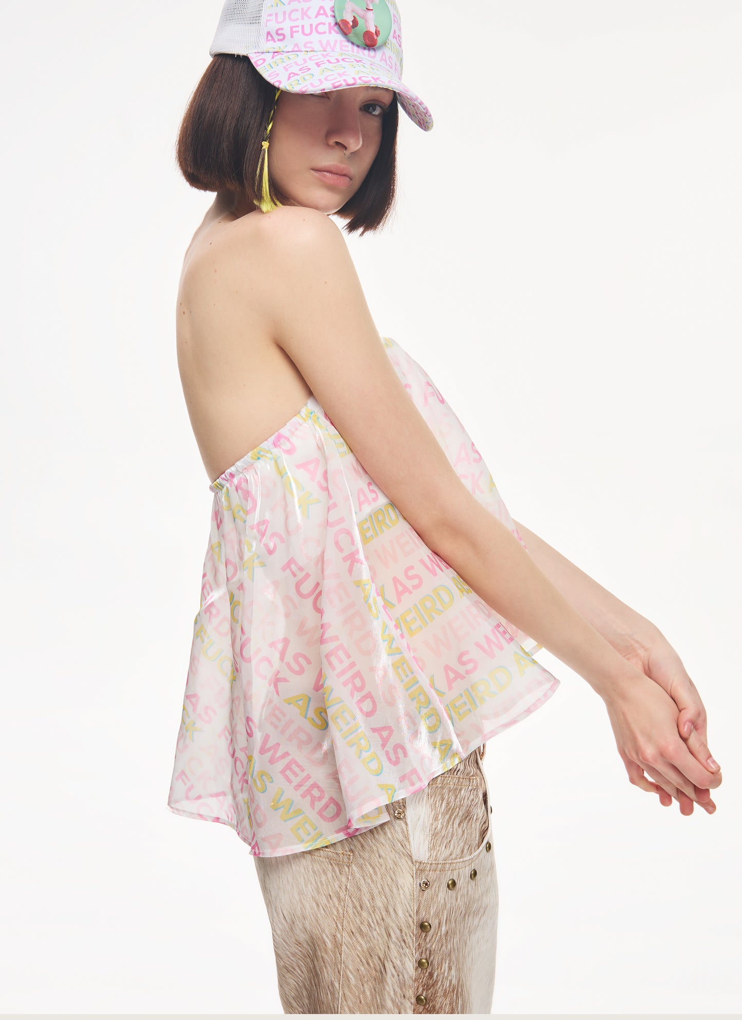 Sheer Shimmer Tube Top