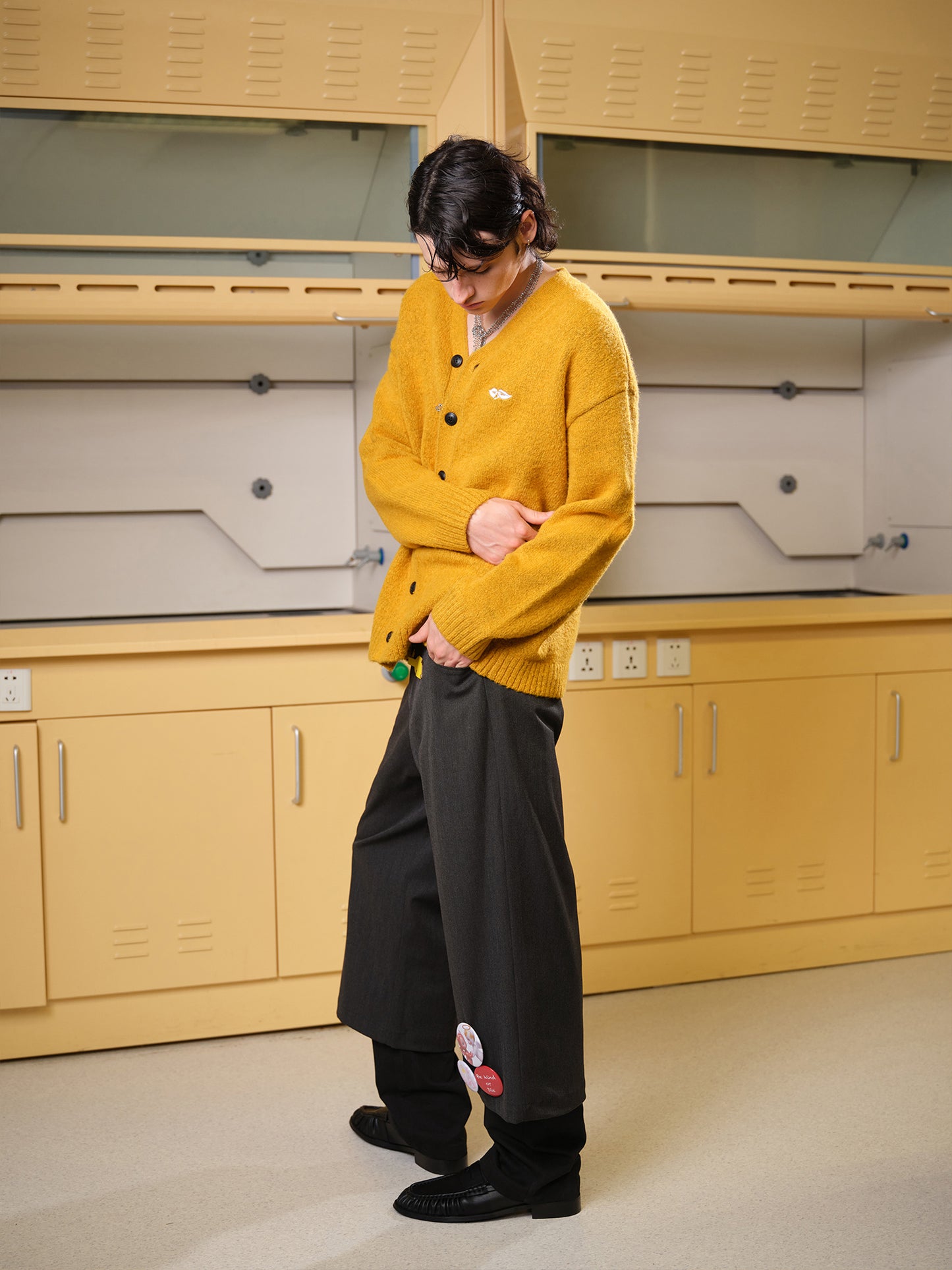 Golden Yellow Knitted Cardigan