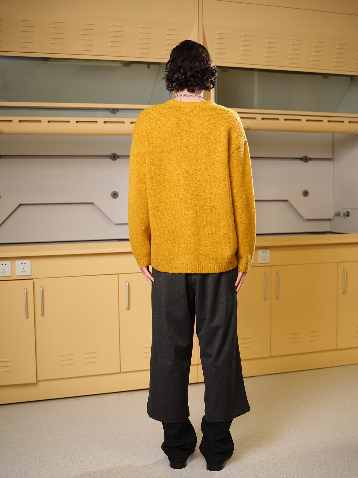 Golden Yellow Knitted Cardigan