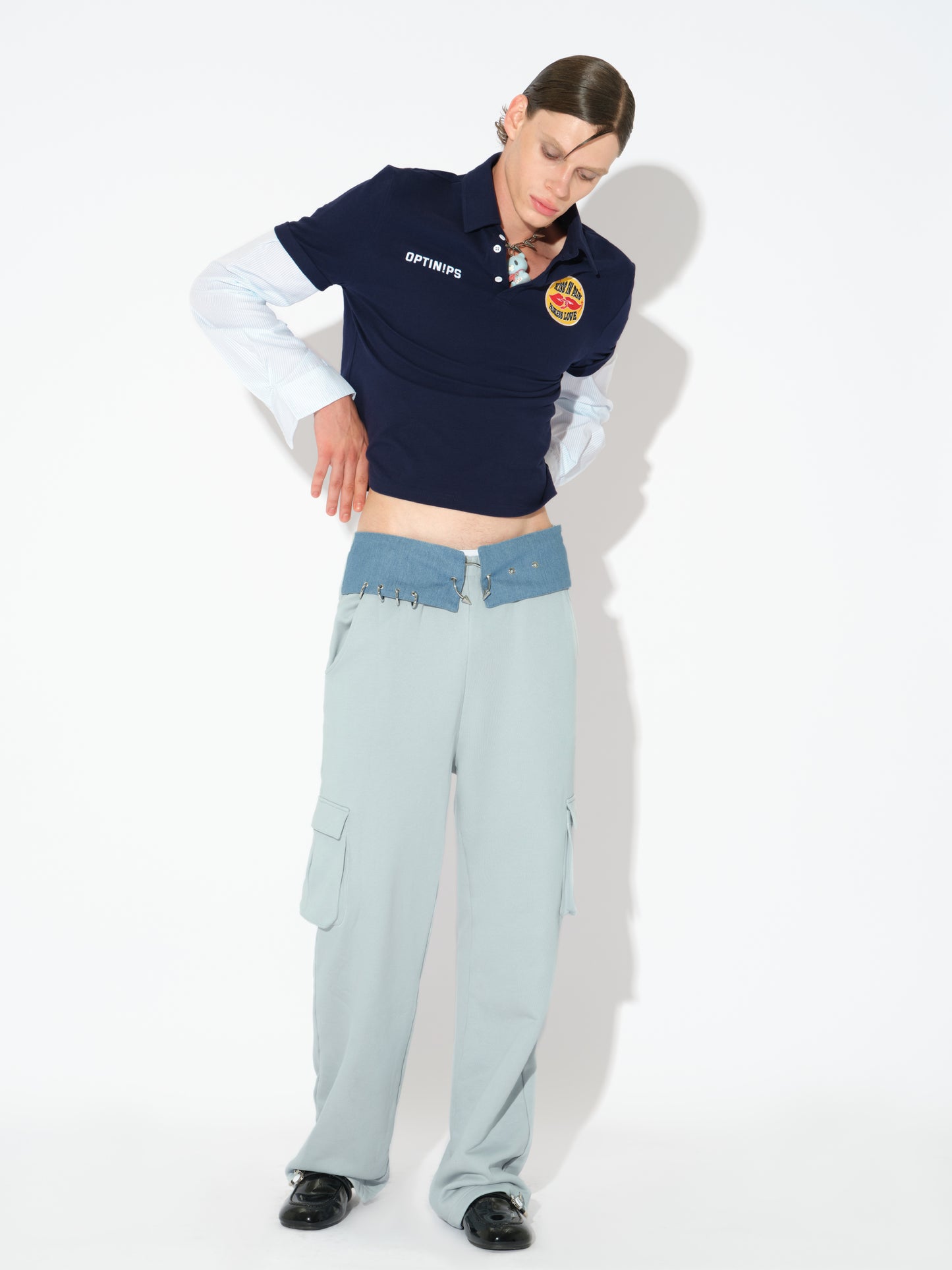 Denim Waistband Sweatpants