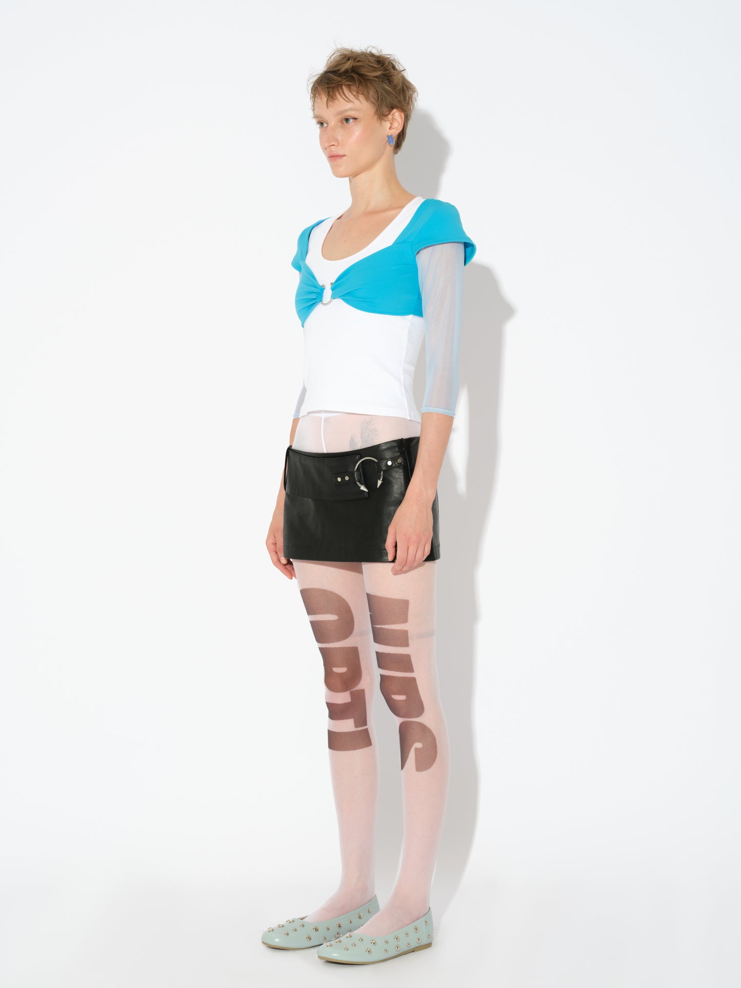 Black Leather Skort