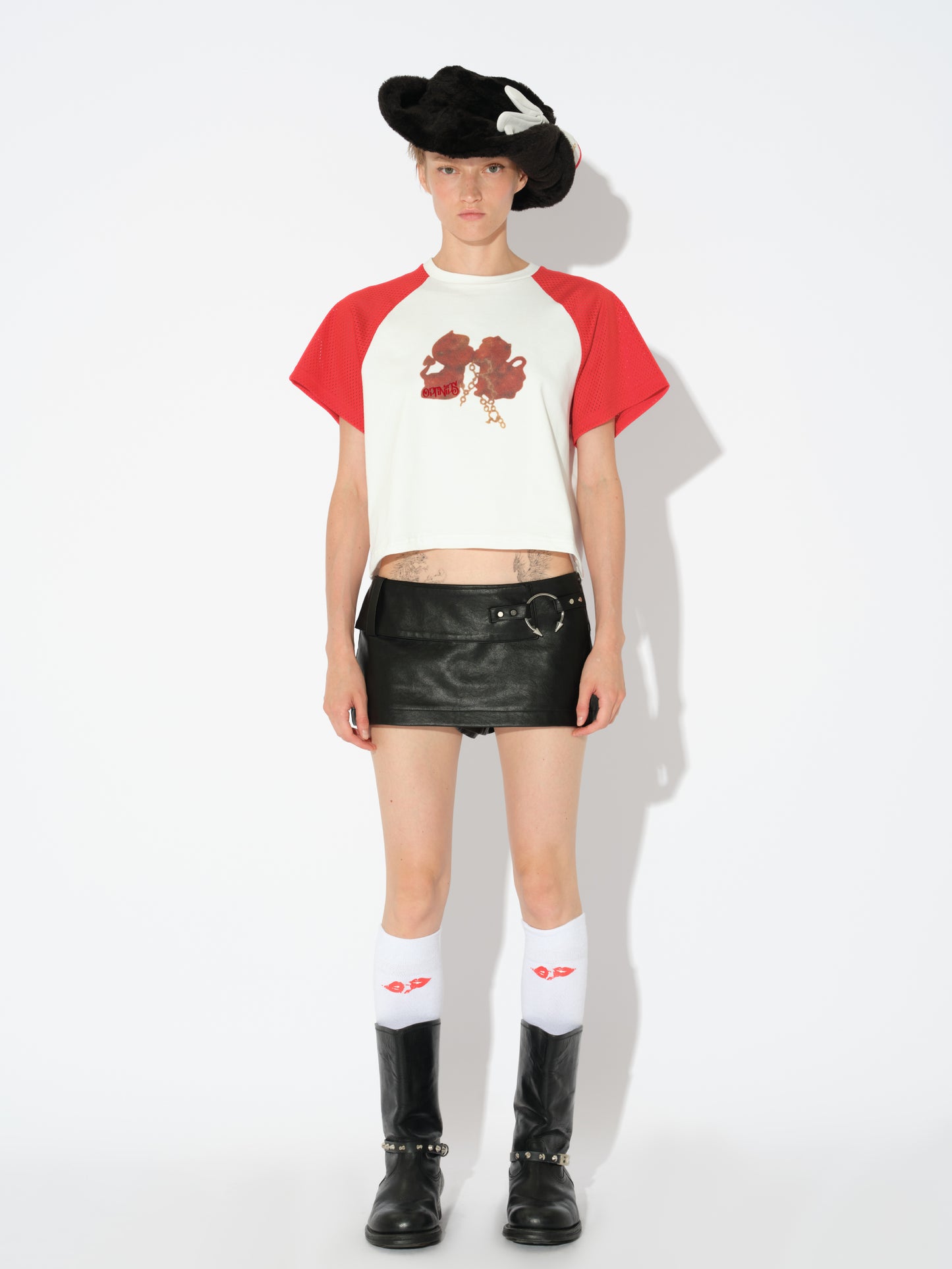 Black Leather Skort