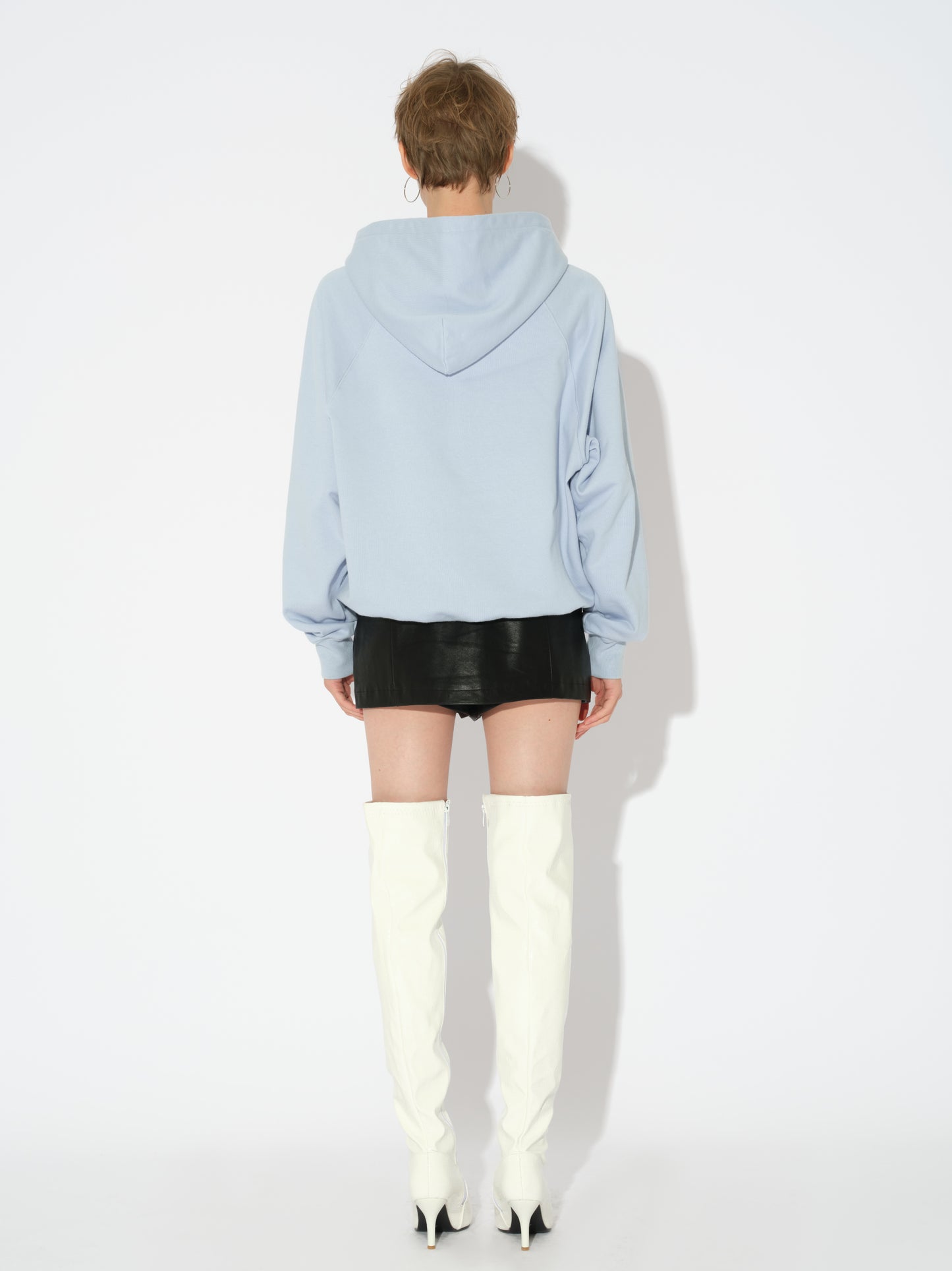 Blue Loose Zip Hoodie